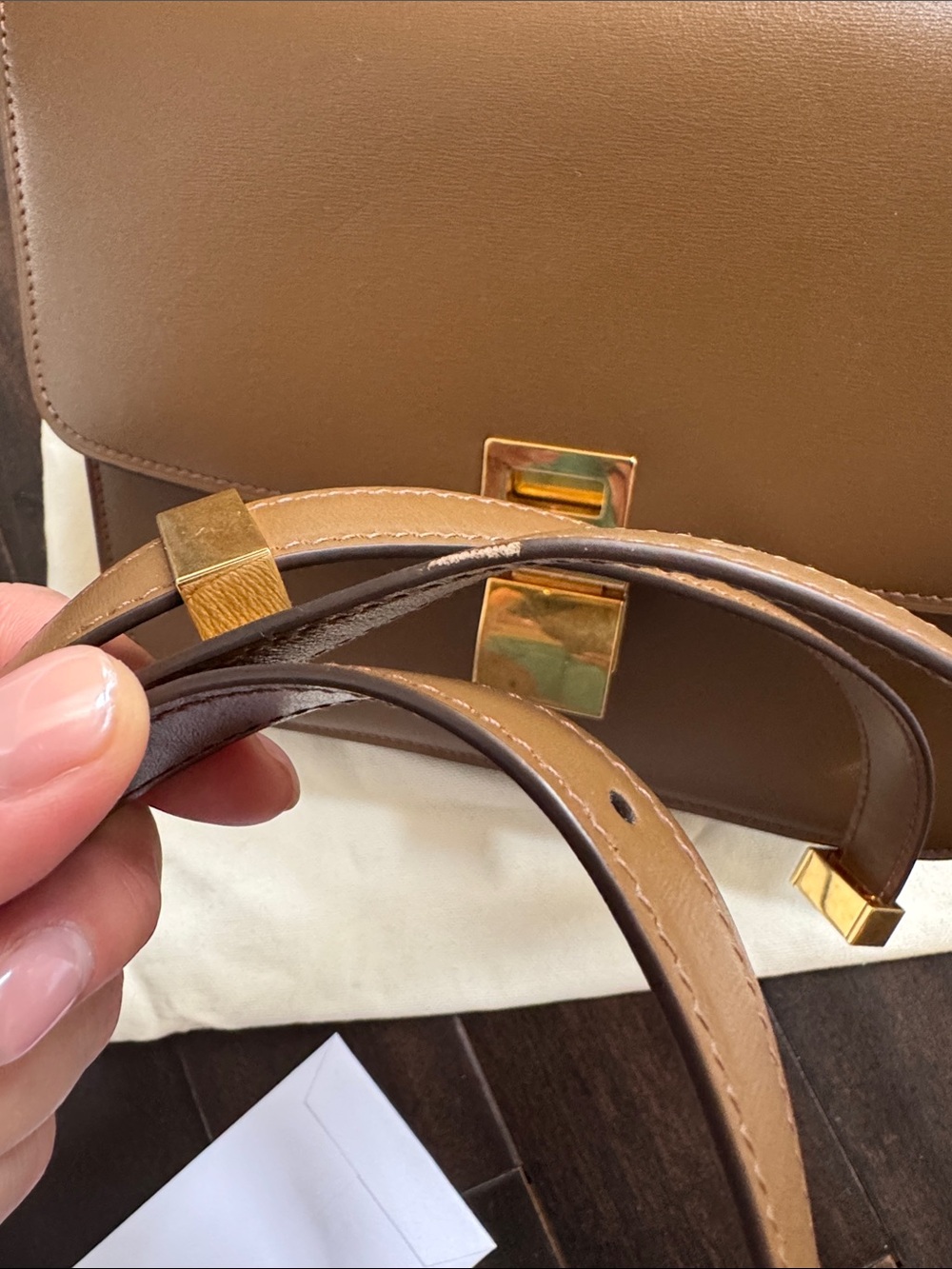 Celine Classic Box Medium Brown Gold Hardware Phoebe Era Full Set - Picture 15 of 17
